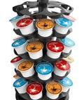 40 Pod Coffee Carousel Organizer For K Cup Pods Compatible With All Brands Five Tier Display Holds Eight Pods Per Tier