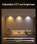 Bedroom with 4 Inch LED Recessed Canless Downlights With 360 Degree Swivel And 90 Degree Tilt Damp Location Outdoor Smart Home Ready