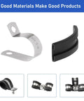 134 Piece Cable Clamps Assortment Kit With 304 Stainless Steel Rubber Cushioned P Clamps And Screws In Five Sizes One Quarter Inch To One Inch For Auto Marine And Home Wire Management Pro Grade, close-up of clamps detail