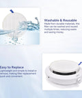 2 Pack Nail Dust Collector Filter Replacements Washable Reusable Filters For Nail Dust Vacuum Fan No Spill Nail Dust Collectors