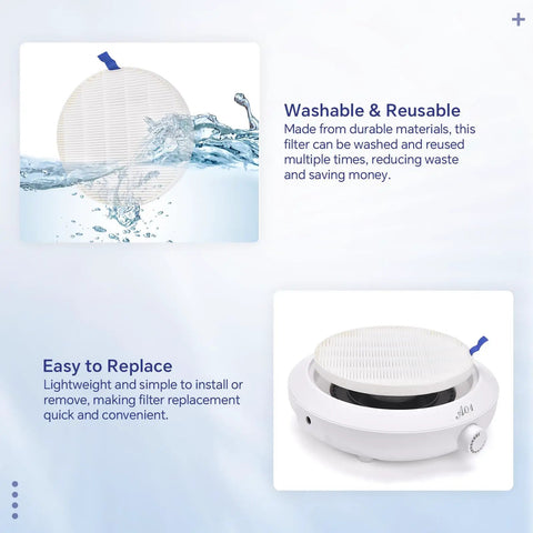 2 Pack Nail Dust Collector Filter Replacements Washable Reusable Filters For Nail Dust Vacuum Fan No Spill Nail Dust Collectors