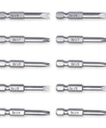 Straight Up Killer S2 Steel Spanner Screwdriver Bit Set 10 Piece Includes U4 U5 U6 U7 U8 Sizes With Hard As Nails Quarter Inch Hex Shank Built Heavy Duty, showing U-shaped bits.