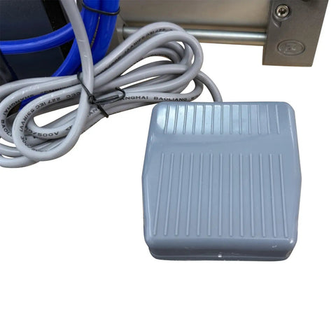 Heavy Duty Pneumatic Cable Cutter Machine With 110V Power foot pedal control with cable for precise wire cutting.