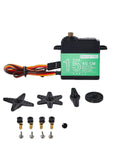 15Kg Digital RC Servo Motor With Metal Gear Waterproof 25T Servo Horn 180 Degree Steering for cars trucks boats helicopters green