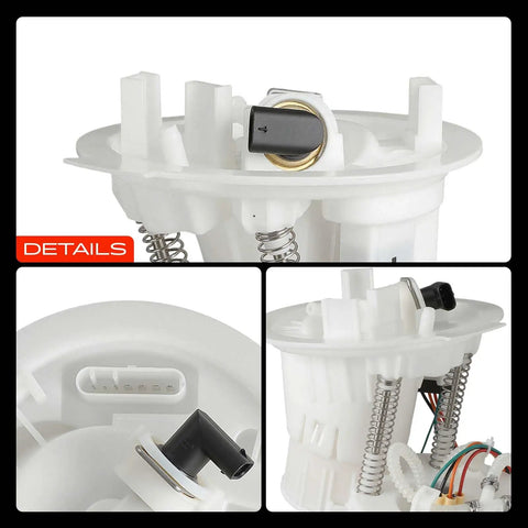 High Performance Electric Fuel Pump with Pressure Sensor Module Assembly No Hassle Snap In Upgrade for Mercedes Benz Cla250 Gla250 Gla45 with detailed angle view.