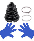 DIY Split CV Boot Repair Kit For Front Wheel Drive Cars, Universal Boot Replacement For 18 to 25mm Shafts And 95 to 116mm Joints, Easy Install, Rugged Protection For CV Joint System; split boot with clamps
