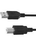 6Ft Usb 2.0 High Speed Sync Cable Killer Data Performance For Laptop Pc And External Raids Built Tough To Handle All Your Gear Including Printers And Ssd Drives No Lag Just Plug And Play Vibe, black USB cable ends.