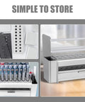 Badass Portable Desktop Tool Organizer Rack W Drawer Screwdriver Storage Holder For Garage Office Silver with smooth finish.