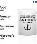 Sailor Coffee Mug 11oz White With Anchor To Lift Funny Boater Gift For Sailors Lake Lovers Sailboat Glass Great Gift For Boat Captains And Crew Morning Coffee On The Go