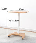 Real Slick Mobile Adjustable Standing Desk With Buttery Smooth Rollaway Casters, Ergonomic Height Adjusting Computer Cart dimensions 72-112cm.