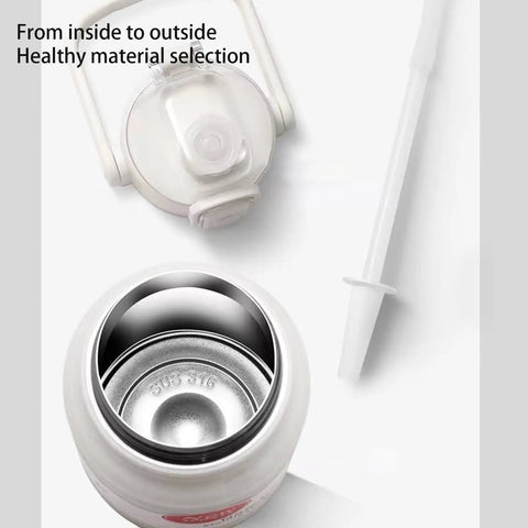 Insulated Stainless Steel Water Bottle 1300ml Leakproof Travel Cup That Keeps Drinks Hot Or Cold For All Day Hydration internal view