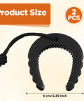 Rugged Rubber Door Wedge Stopper With Paracord Lanyard For Lightning Fast Access Two Pack Security Jammer Blocker Go To Tool For First Responders Law Enforcement And Everyday Crews Black size shown at 6 cm.