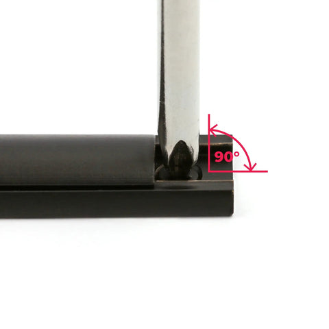 90-degree angle detail on 4 Inch Surface Bolt Lock In Classic Bronze Finish, showing versatile vertical or horizontal mount option