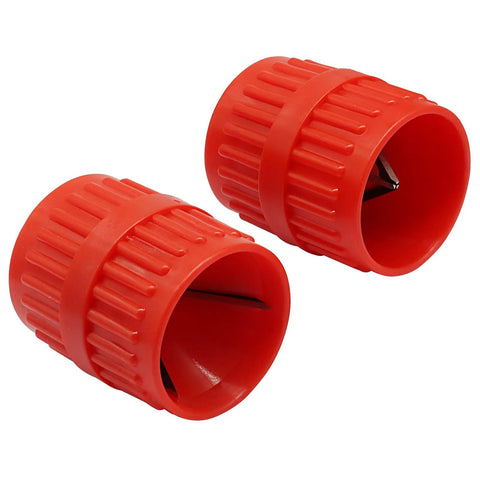 Two Piece Pipe Deburring Tool Set With Dual End Chamfer Reamer For PVC PPR Copper Brass Aluminum Pipes Three Sixteenth To One And Quarter Inch