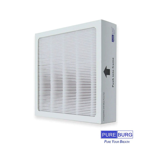 Replacement Filter Set for Blueair Pure Fan Auto and Blue Pure Purifying Fan H13 True HEPA Pack of 2, side angle view