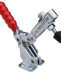 Heavy Duty Vertical Toggle Clamp With Rock Solid Grip Non Slip Rubber Pad 500 Lb Capacity Quick Release Hold Down for woodworking, drill press.