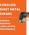 Cordless Sheet Metal Shear With 18V MultiVolt Power And 6Ah Battery Delivers Fast 2,200 To 3,700 SPM For Clean, Precise Metal Cuts On The Go