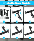 Installation guide for 2 Pack Heavy Duty Adjustable Headboard Brackets For Metal Bed Frame with Universal Footboard Extension Kit.