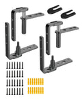 Heavy Duty 304 Stainless Steel Double Swing Saloon Door Hinges with Screws, Black Finish, Two Pack for 16mm Doors