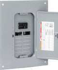 Homeline 100 Amp Indoor Main Breaker Box Load Center With Plug On Neutral, 12 Space 24 Circuit, 120/240 VAC open view