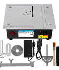 Compact Mini Table Saw With 24V Motor And 63mm Blade For Quick Woodwork Projects Featuring Easy Forty Five Degree Angled Cuts Plus Built In Safety Guard