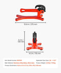 Portable Aluminum Pipe Vise for Onsite Plumbing Jobs, side view showing dimensions, ultra lightweight clamp tool weighing 2.6 lb
