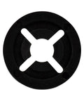 Top view of Fast Lead Captive Screws 12-11064-42 Nylon Black Retainer Series, ideal for enclosures and panels.