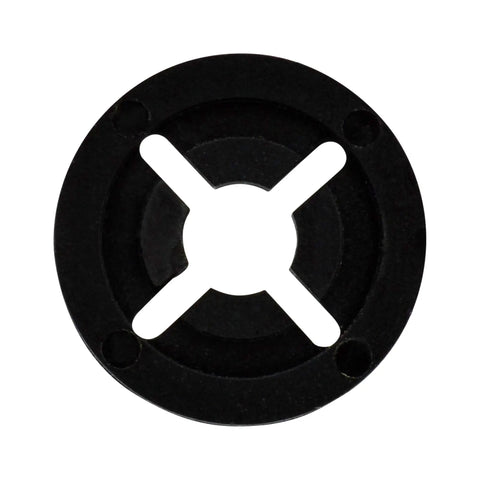Top view of Fast Lead Captive Screws 12-11064-42 Nylon Black Retainer Series, ideal for enclosures and panels.