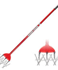 Rotary Cultivator With Detachable Tines And Long Handle For Aerating Soil, Weeding, Cultivating, And Lawn Reseeding