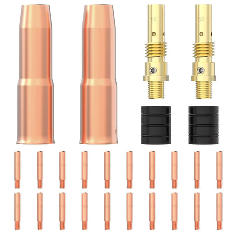 Pro Grade MIG Welding Gun Kit 0.035 Inch Tip Nozzle Diffuser Adapter for Lincoln Magnum 200 to 250 and Tweco Two MIG Guns