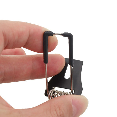 Guifeng 10PCS Black Cold Rolled Steel Metal Recessed Spotlight Spring Bracket Lighting Fittings showing spring clip detail.