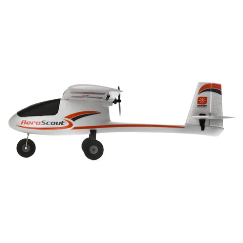 Side view of RC Airplane AeroScout S 2 1.1m RTF Basic With Safe Technology For Beginners And Pros A Durable Easy Learning Trainer