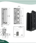 Heavy Duty Load Bearing Hinges For Protruding Doors Rock Solid Steel Hardware With Reinforced Brackets dimensions and installation guide.