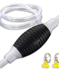 Siphon Hand Pump for Quick Fuel Transfer, Gas Diesel Water Oil Siphon With 78 Inch Hose, rubber pump, clear PVC hose, clamps