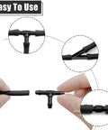 Windshield Washer Hose Kit With 5M Flexible Washer Fluid Hose, 12 Connectors, 2 Fan Nozzles, And 2 Rubber Gaskets assembly detail
