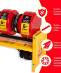Triple Barrel Rock Tumbler Kit 18Lb Capacity Pro Grade Heavy Duty Polisher With Grit highlighting features of barrels and frame