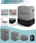 Inflatable Foot Rest Pillow For Travel And Home, Adjustable Three-Layer Leg Rest with soft PVC and compact foldable design