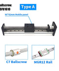 Heavy Duty Electric Sliding Table With 1000mm Stroke And Mgw12r Aluminum Linear Guide For Cnc 3D Printer Featuring Sfu1610 Ballscrew and Type A assembly with C7 ballscrew and MGR12 rail.
