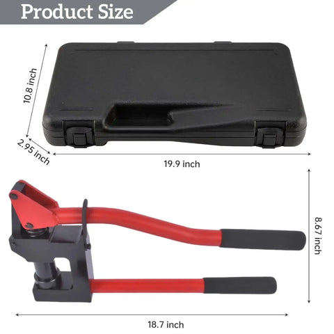 Manual Lever Sheet Metal Hole Punch Kit 20 Gauge With Dies 7/8 Inch 1-1/8 Inch And 1-11/32 Inch Pro Grade Steel size chart