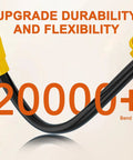 Curved Tesla Level 1 EV Charger Adapter Cord NEMA 5-20P To 14-50R 10AWG showing flexibility in bend test.