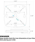Diagram of 4 Inch LED Light Engine Retrofit Kit With 5.39 Inch Overall Size 17W 1200 Lumens 5000K Daylight CRI90 120V UL ES JA8 Certified
