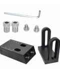 15 Degree Angled Pocket Hole Locator Kit For Woodworking, Pro Grade Drill Guide Sleeve Set 6mm 8mm 10mm, Easy Pocket Hole Puncher For Precise Drilling And Quick Setup, black aluminum kit with sleeves and wrench