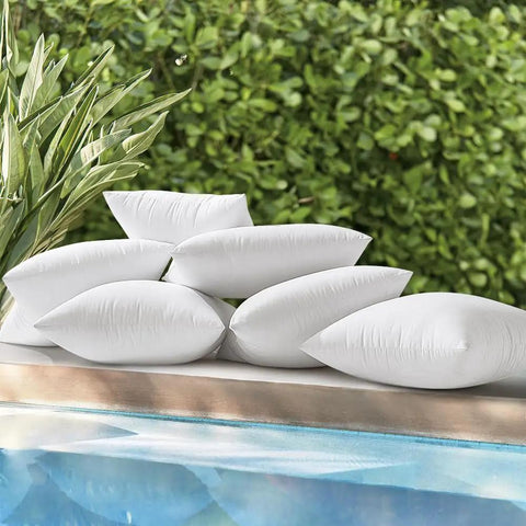 Outdoor Waterproof Pillow Insert 12x20 Inch For Patio And Couch, Rectangular Lumbar Pillow Form, poolside garden décor