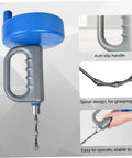 Heavy Duty 33 Foot Flexible Plumbing Drain Snake With Badass Ergo Handle And Hella Bendable Cable For Quick Toilet Clog Removal and Smooth Pipe Restoration.