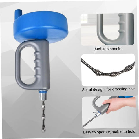 Heavy Duty 33 Foot Flexible Plumbing Drain Snake With Badass Ergo Handle And Hella Bendable Cable For Quick Toilet Clog Removal and Smooth Pipe Restoration.