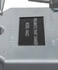 Close-up of the Solid As A Rock Air Operated Paint Shaker featuring model NA422 and maintenance instructions.