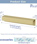 Diagram of 10 Pack Self Adhesive Cabinet Pulls 5 Inch Gold Finger Handles Stick On Edge Pulls For Cabinets And Drawers No Drill Easy Installation Durable Satin Gold Finish