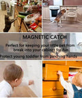 Heavy Duty Magnetic Cabinet Catches 2 Pack Holds Up To 15 Lbs prevents pets and toddlers from opening cabinet doors