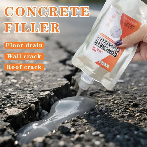 High Caliber Concrete Crack Filler And Quick Set Cement Sealant Waterproof Outdoor Caulk For Driveways in use on a crack.