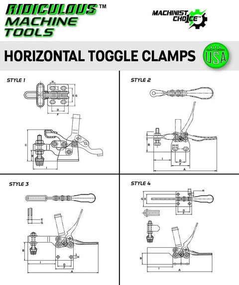 Bulk Ten Pack Low Profile Toggle Clamps Deliver Rock Solid Hold On Any Shop Project Featuring Smooth Horizontal U Bar Action Flanged Steel Base And Ergonomic Grip Designed For Quick Reliable Fastening Built Tough Made In Usa